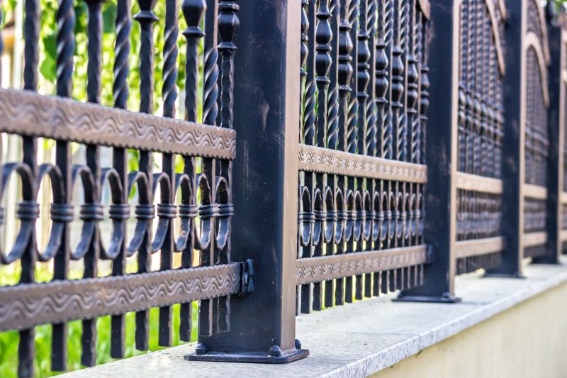 Black Iron Fence Installation