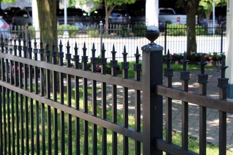 Black Iron Fence Installation