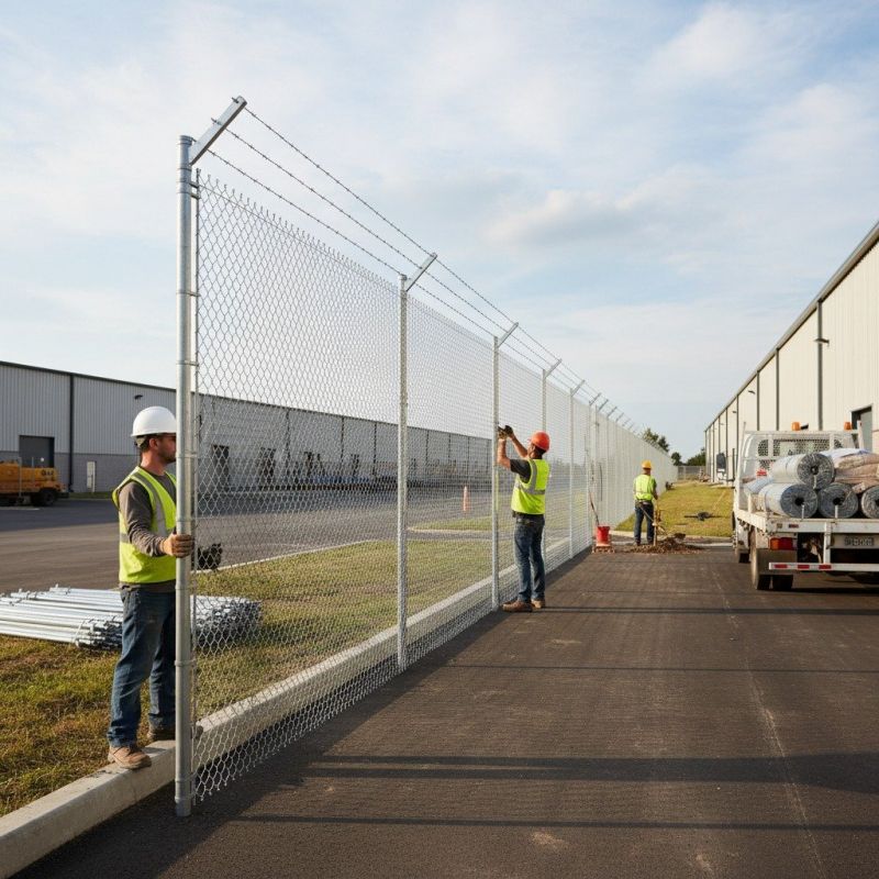 Business Fence Installation detail